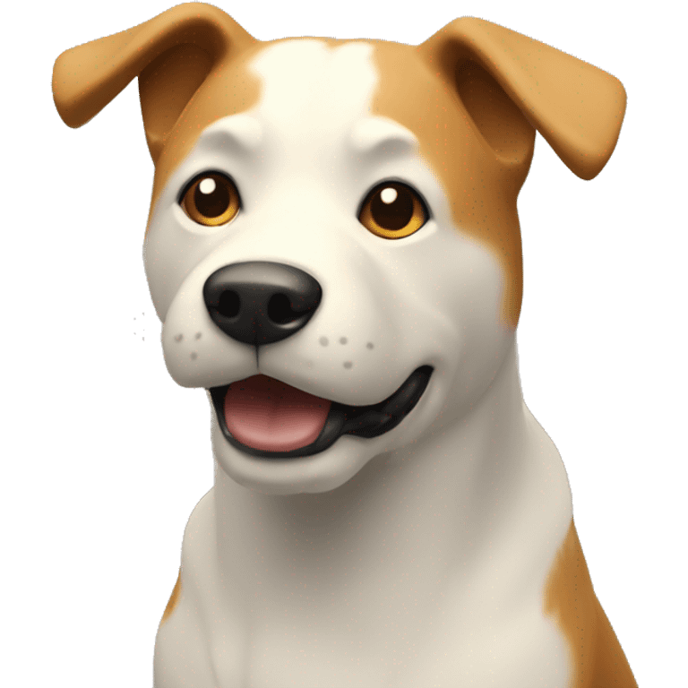 3d digitally rendered  low quality retro 90d dog render emoji