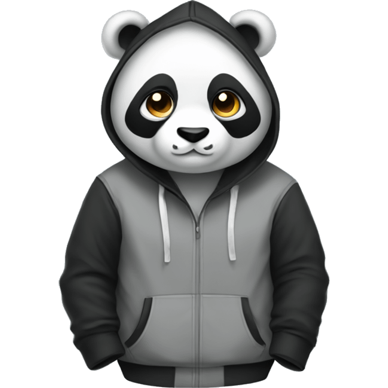 Panda wearing a hoodie  emoji