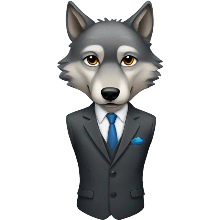 Wolf in a suit  emoji