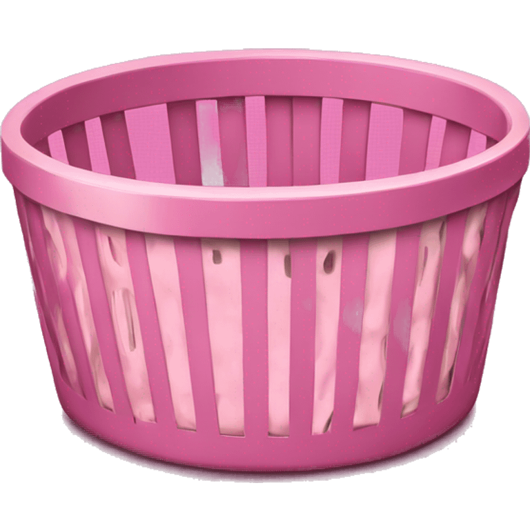 Pink laundry basket emoji