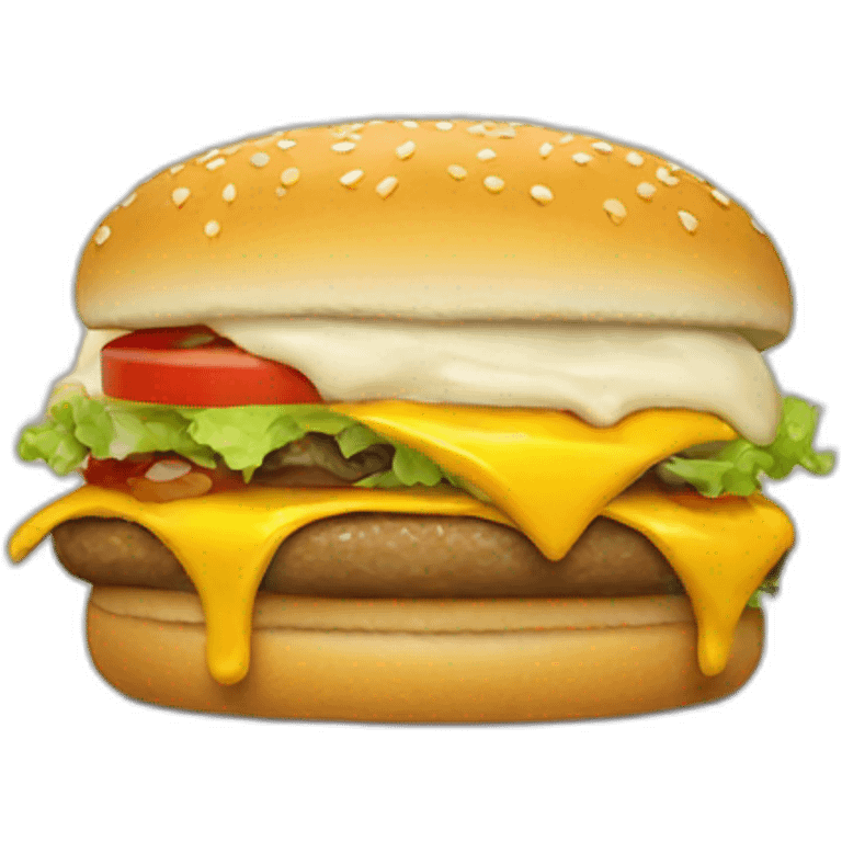 donald trump eating cheeseburger emoji