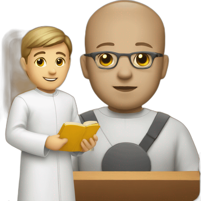 Priest with camper emoji