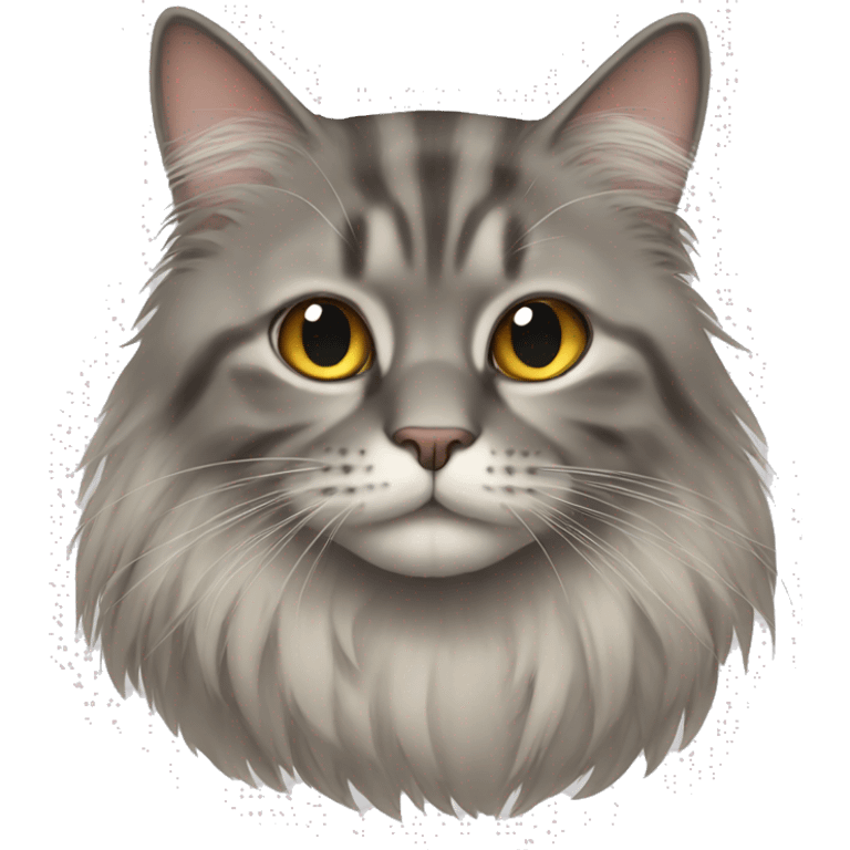 Gary cat with long hair emoji