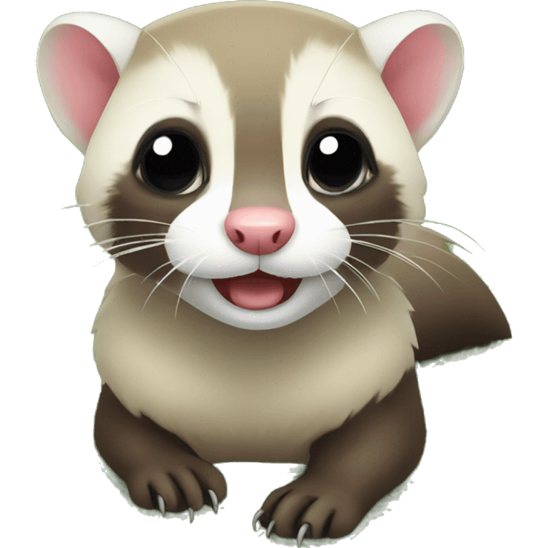 Ferret on the grass emoji