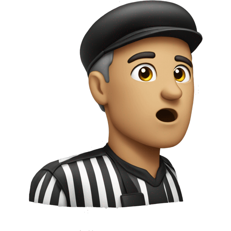 referee whistling emoji