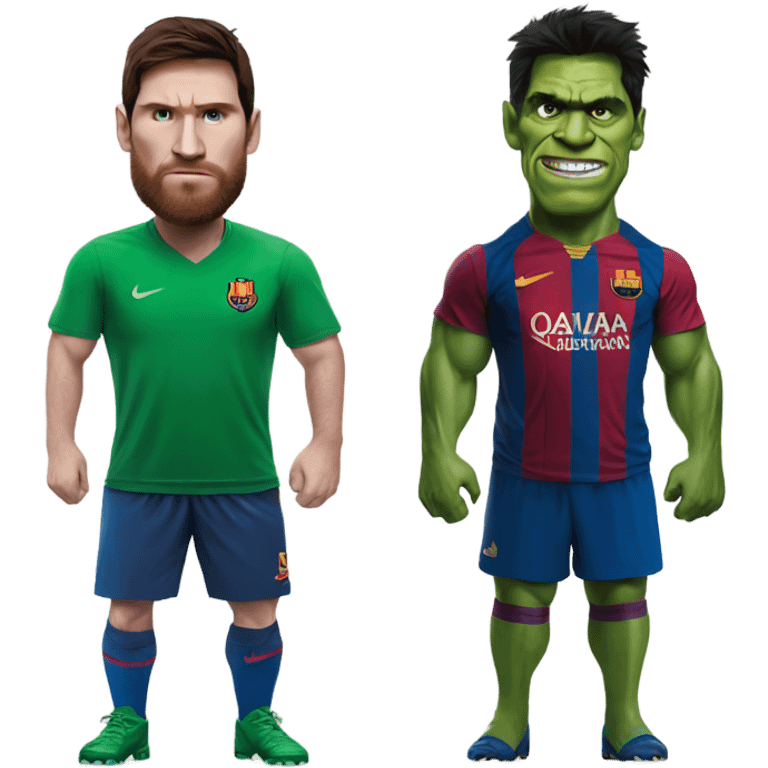 Messi and hulk emoji