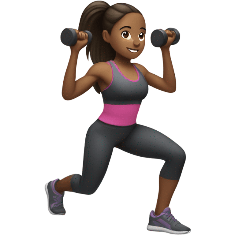 Girl working out emoji