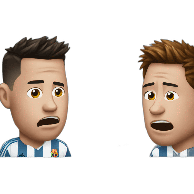 Ronaldo and messi cry emoji