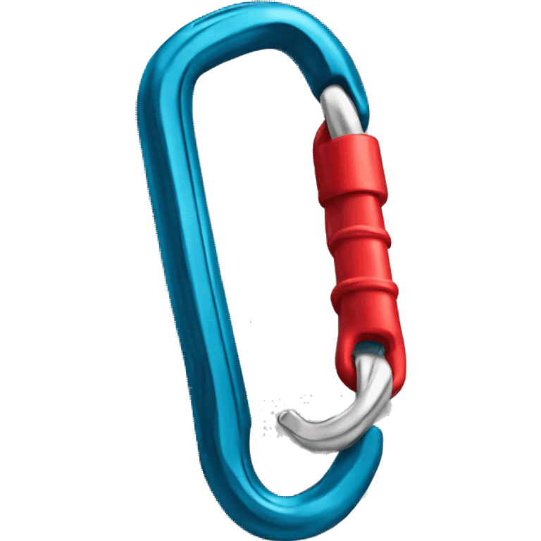 Climbing carabiner red realistic emoji