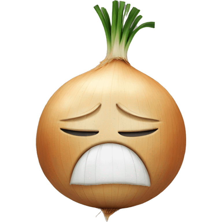 Onion with a crying face emoji