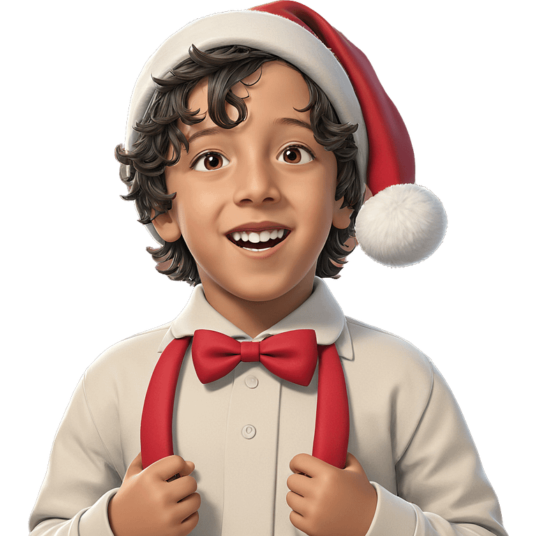 santa hat boy portrait emoji