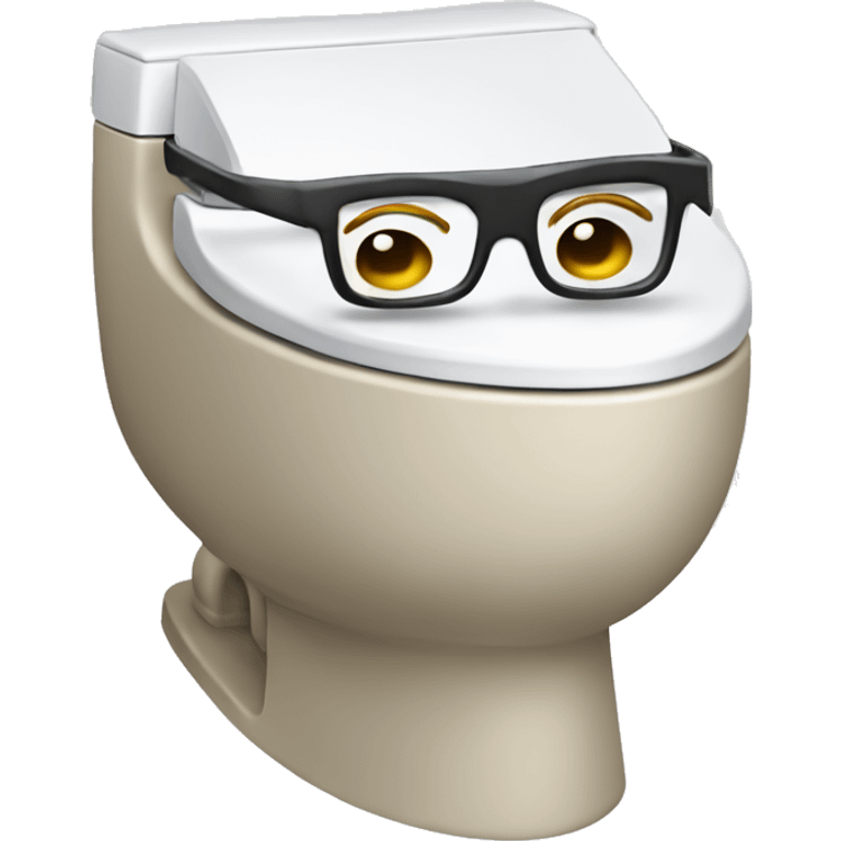 skibidi toilet with glasses emoji