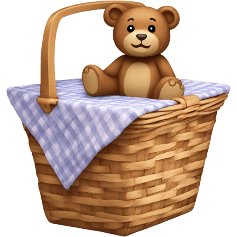 Teddy bear picnic basket  emoji