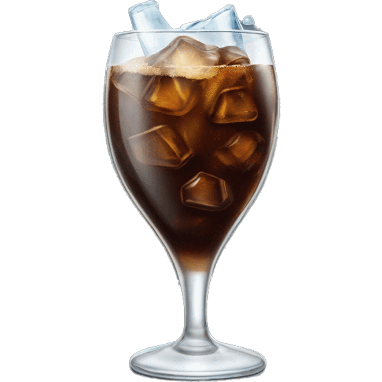 Cola in a glass with ice  emoji