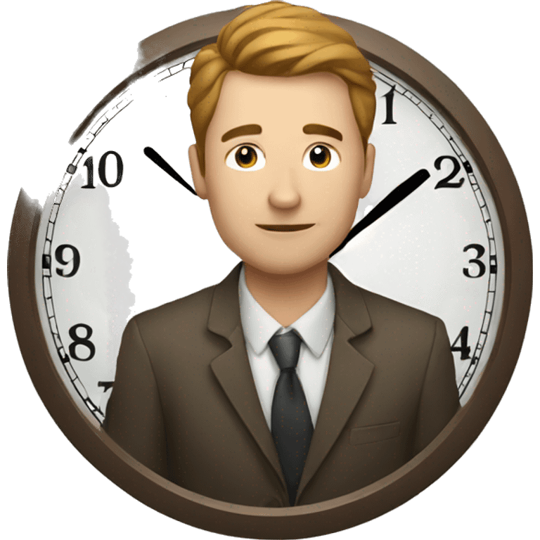 man and clock emoji