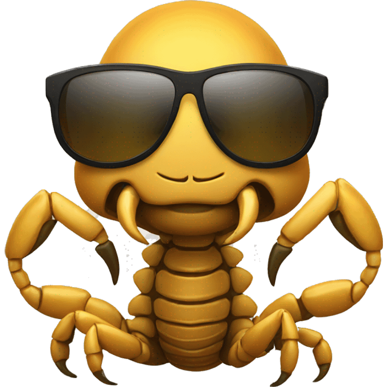 Scorpion with sunglasses emoji