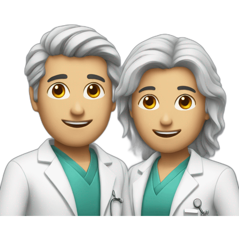 Two doctors in love emoji