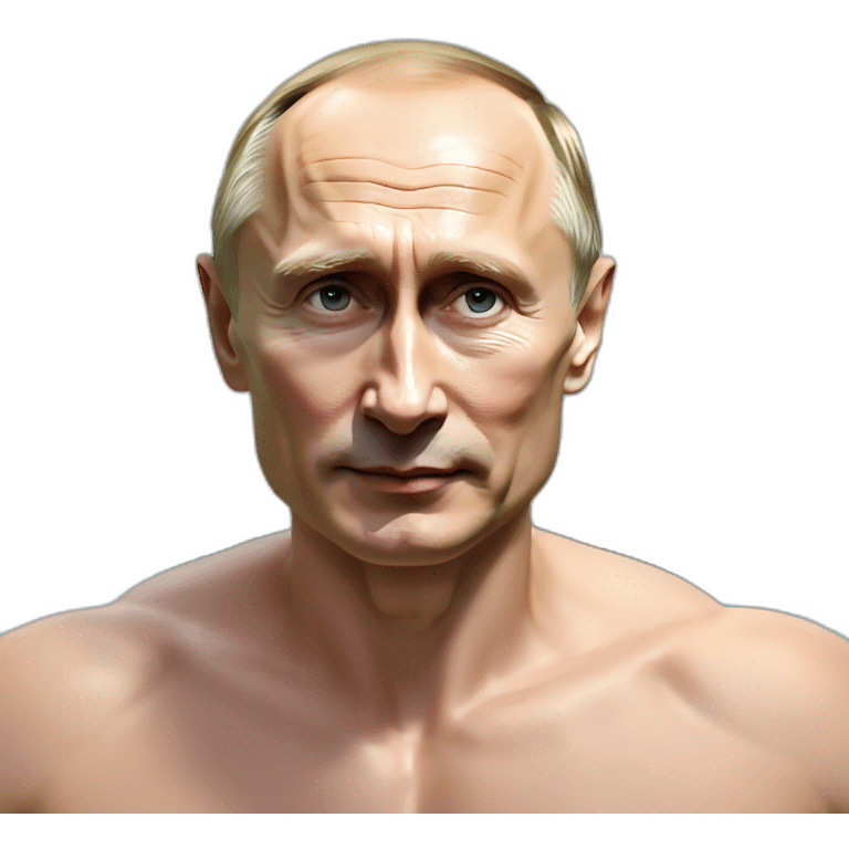 vladimir putin and éric zémour wearing a swimming trunk hyperrealistic emoji