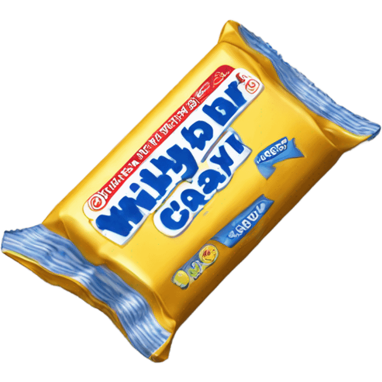 Realistic Milkybar candy wrapper emoji