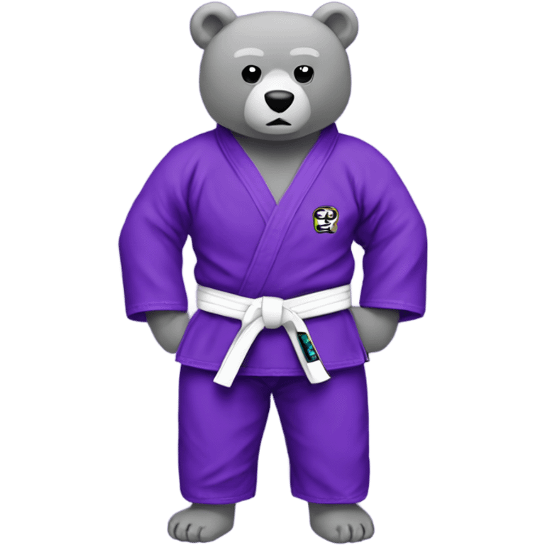 Jiu jitsu Bear purple belt emoji