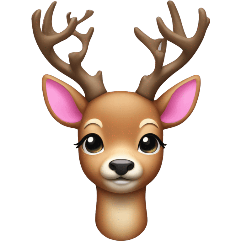 Deer with pink bow emoji