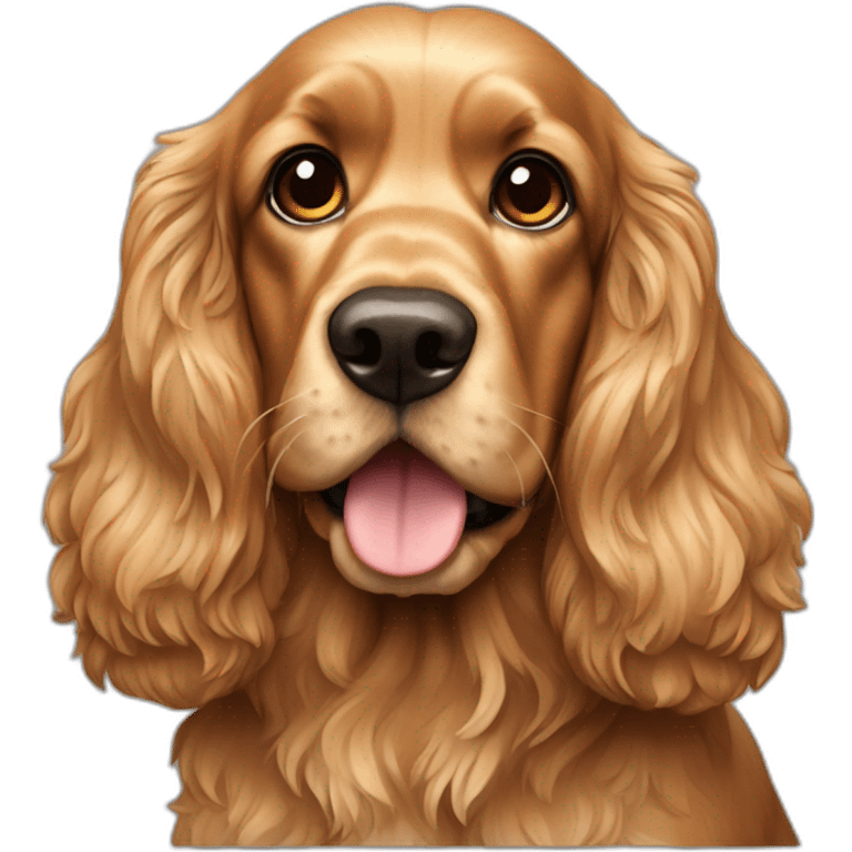 Dog-golden-english-cocker-spaniel-full-body emoji