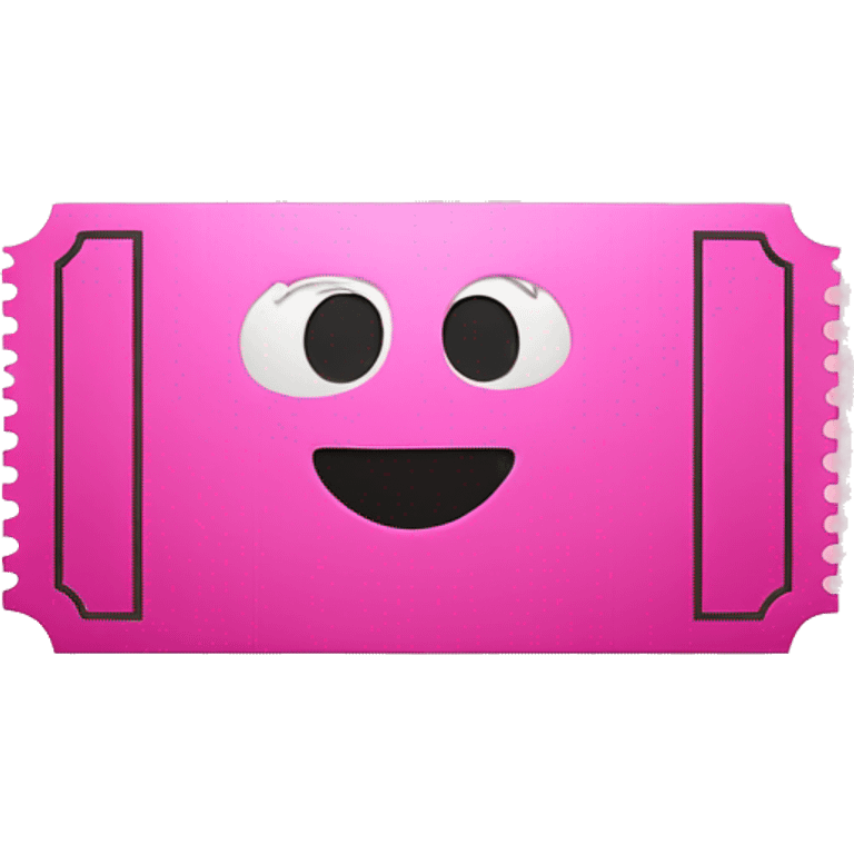 Pink movie ticket emoji