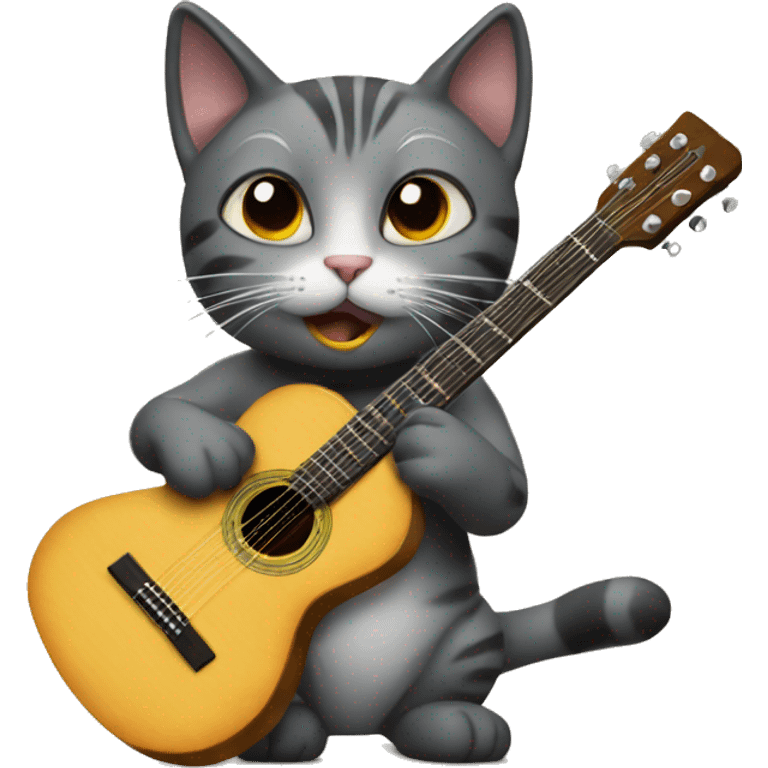 cat with guitar  emoji