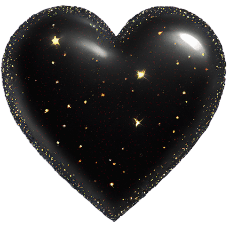 Black heart with sparkles  emoji