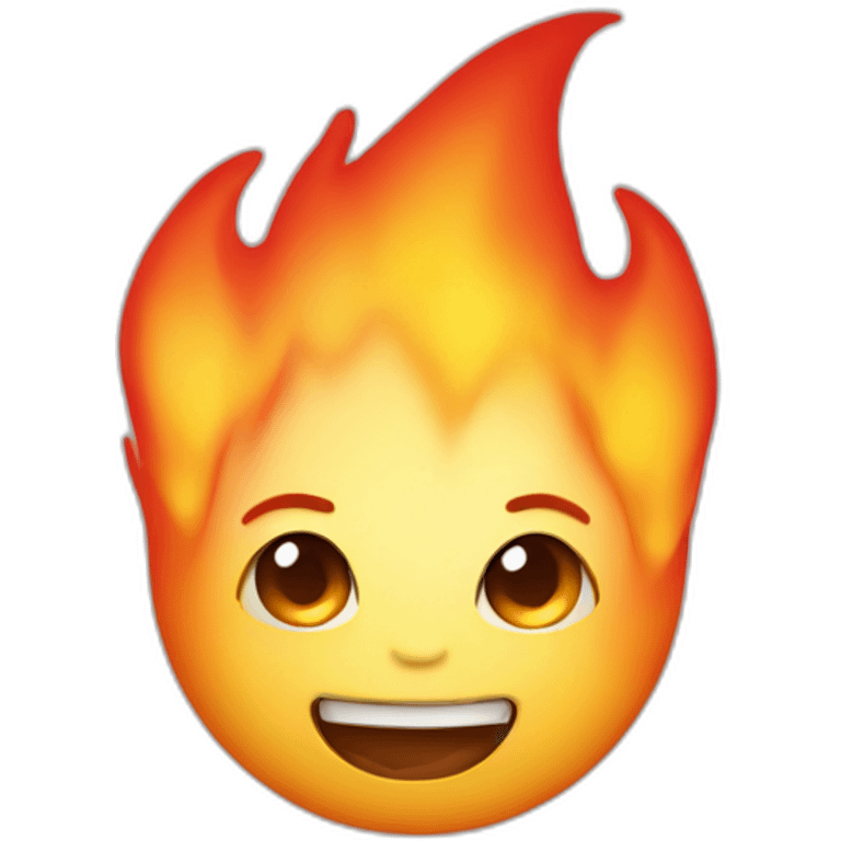 cute flame face emoji