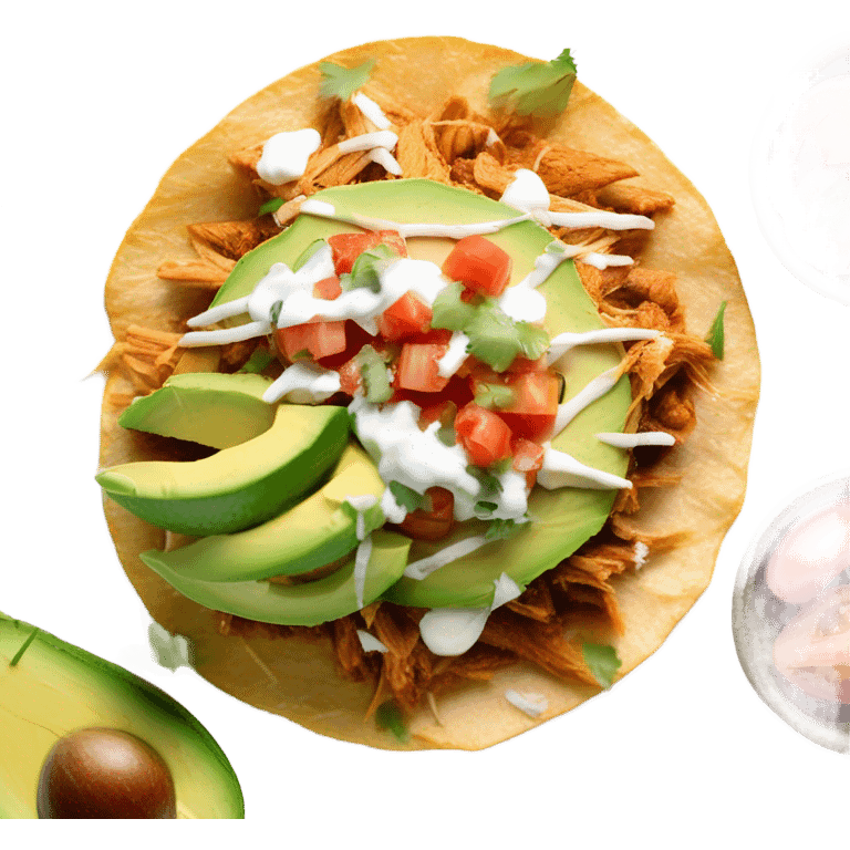 Shredded Chicken tinga tostada emoji