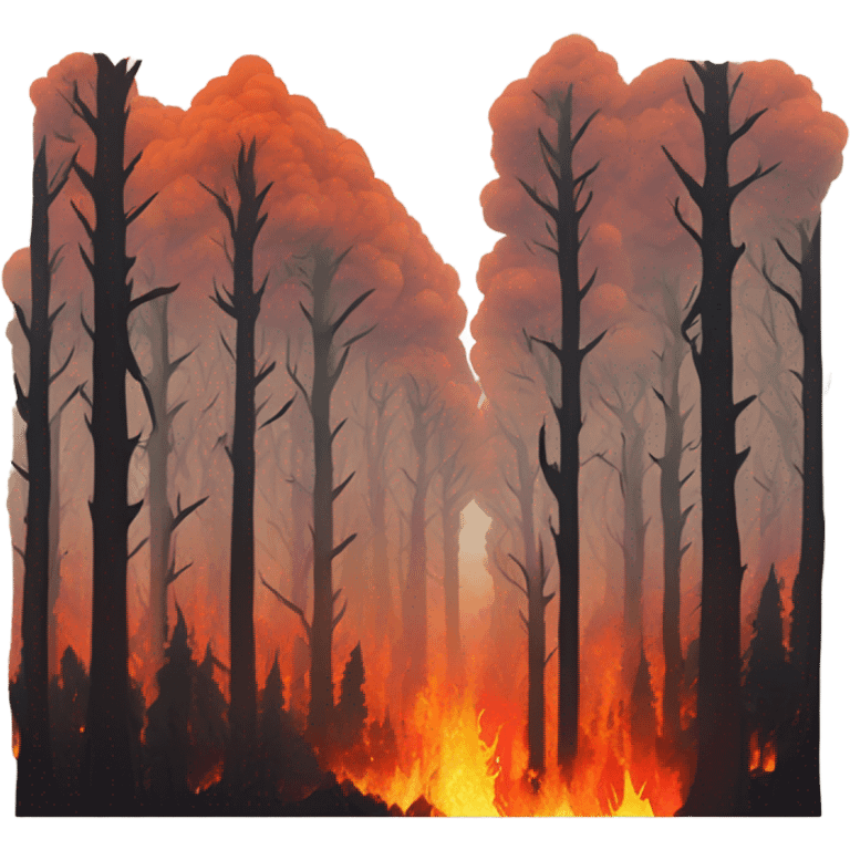 Forest on fire  emoji