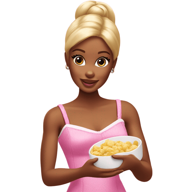 Barbie feeding baby emoji