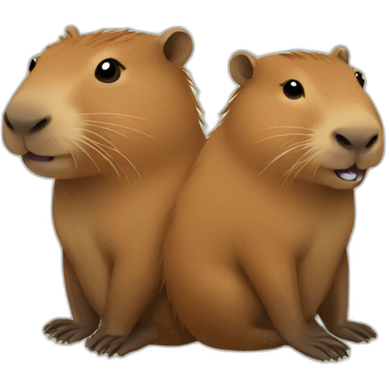 Capybara couple emoji