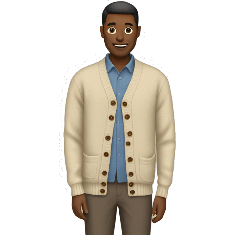 beige cardigan emoji