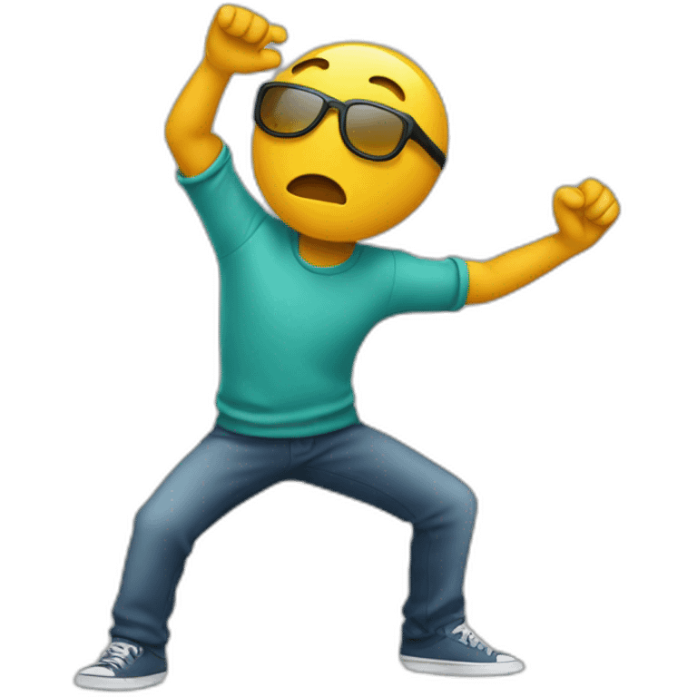 Personne qui fait un dab emoji