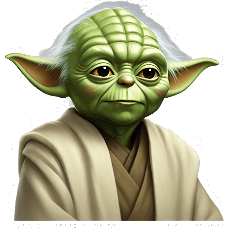 Maestro yoda, realista, a colr emoji