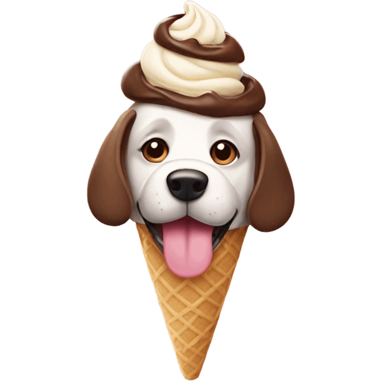 Ice cream dog  emoji