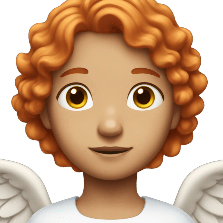 Angel with red hair emoji