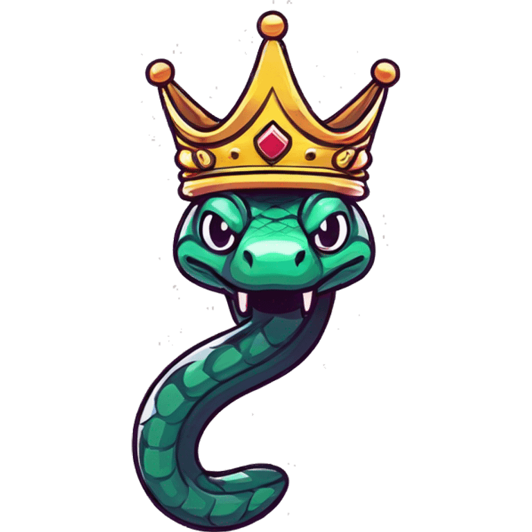 Snake with crown emoji