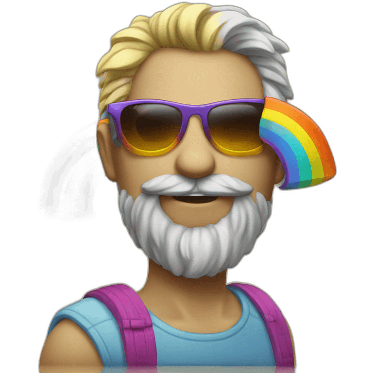 cool rainbow poop with sunglasses emoji