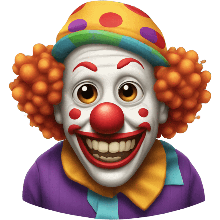 Drunk clown emoji