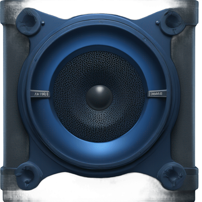 realistic dark blue loudspeaker emoji