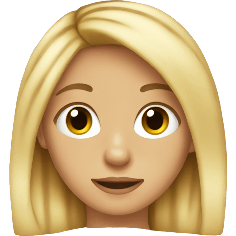 A blonde girl mixed with a tiger emoji