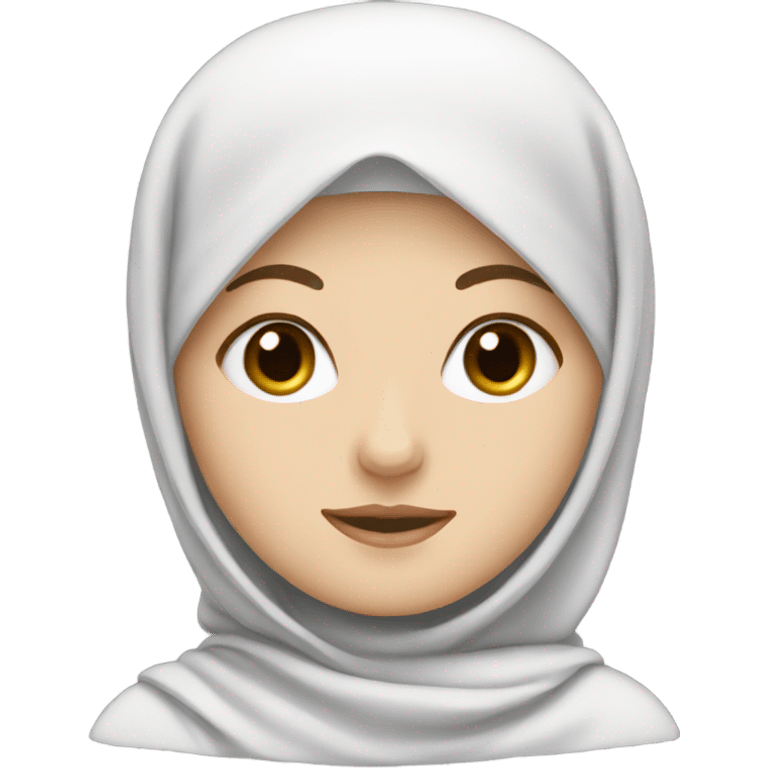 White girl with hijab emoji