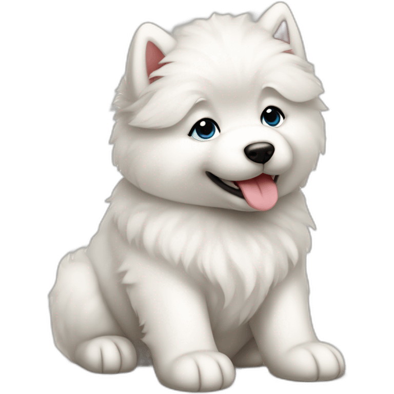 samoyed sit puppy full body emoji