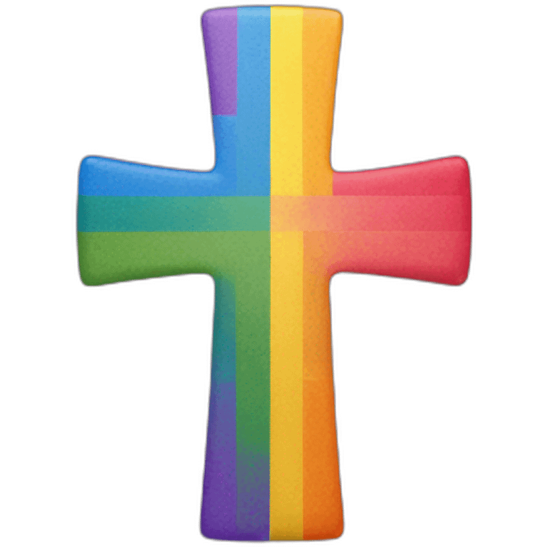 LGBT+ flag cross manji bouddhist in the middle emoji