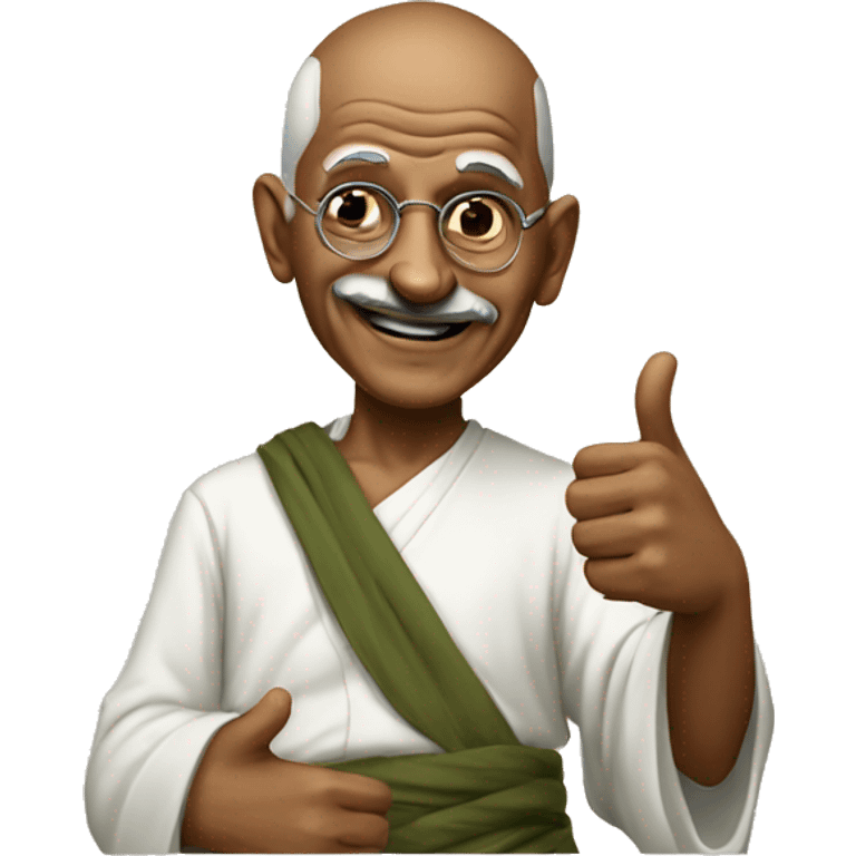 ghandi thumbs up emoji