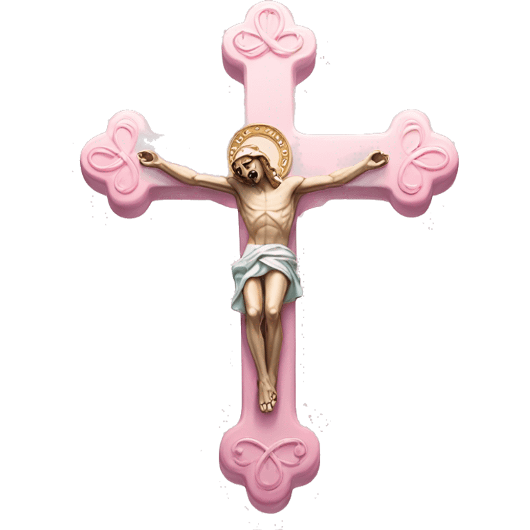 a pink pastel crucifix  emoji