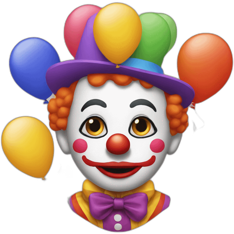 clown with ballons emoji